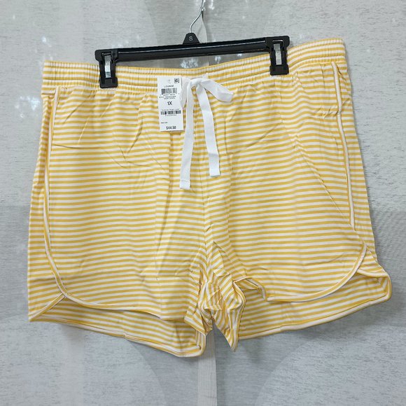 Style & co short lounge daisy stripe. Size 1X - Picture 1 of 6